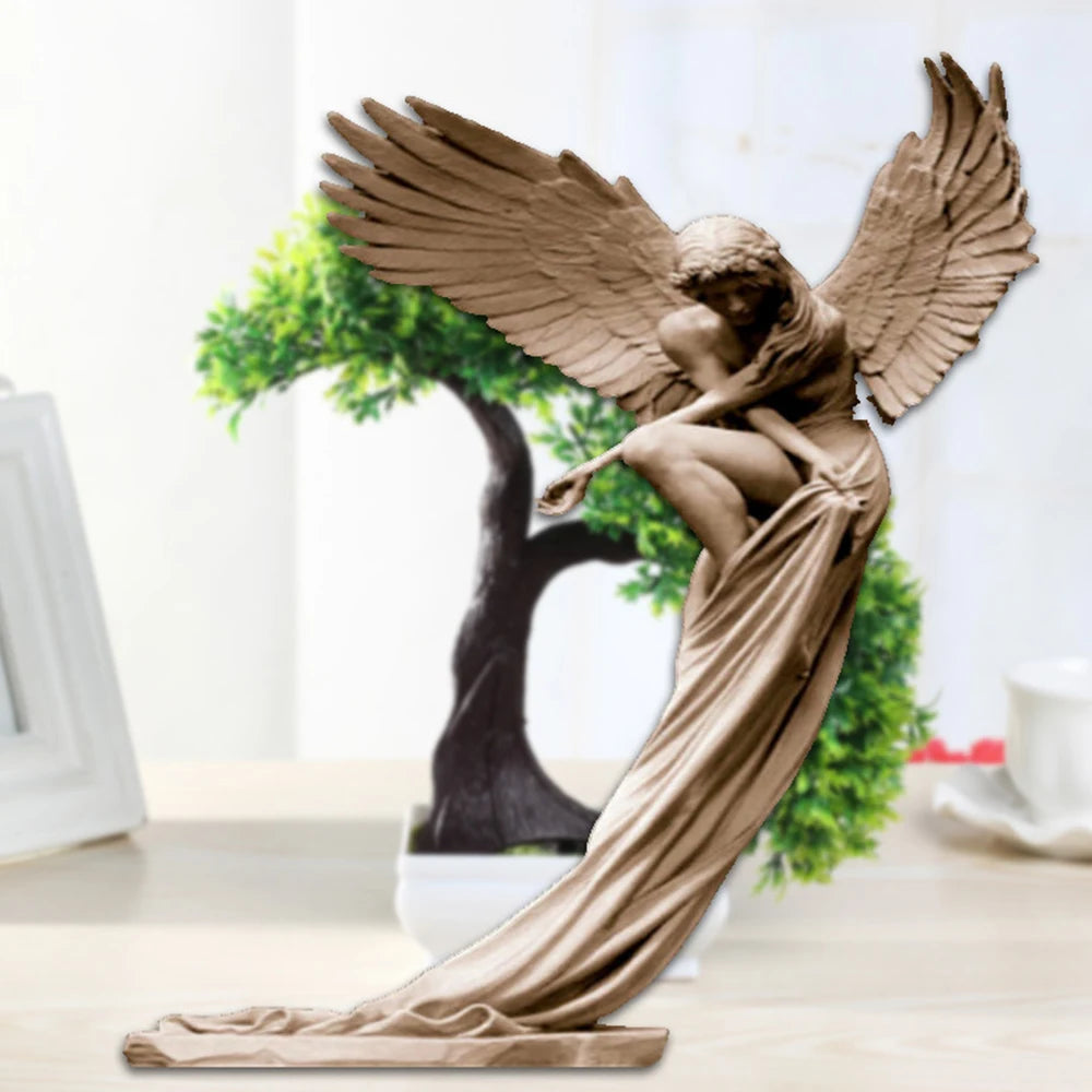 Edle Engelsfigur in Resin und Stein