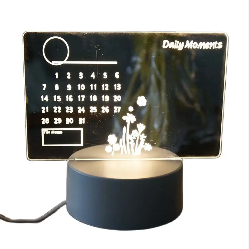 Beschreibbare LED-Leuchte mit Kalender