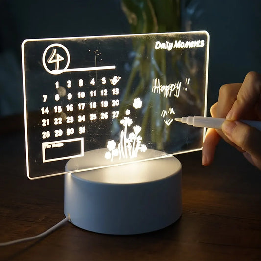 Beschreibbare LED-Leuchte mit Kalender