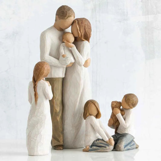 Liebevolle Familienfiguren