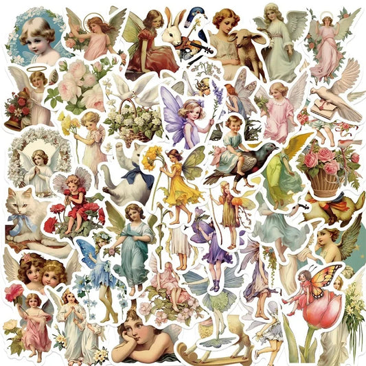 10/30/50 Stk Vintage Schutzengelsticker