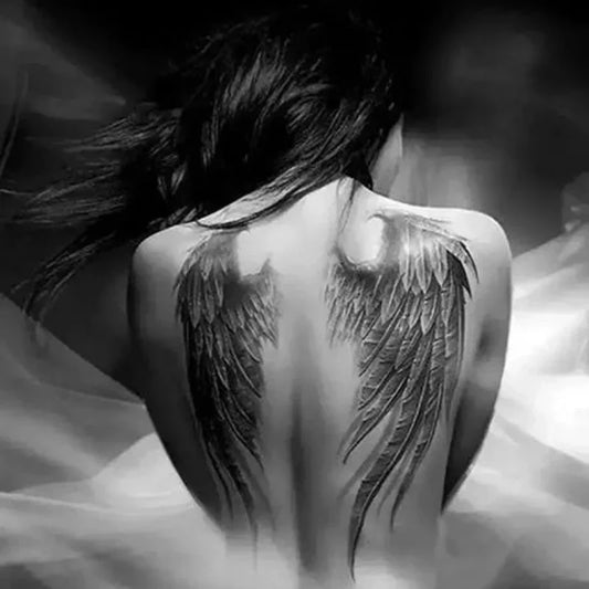 Angel Wings großes Temporäres Tattoo